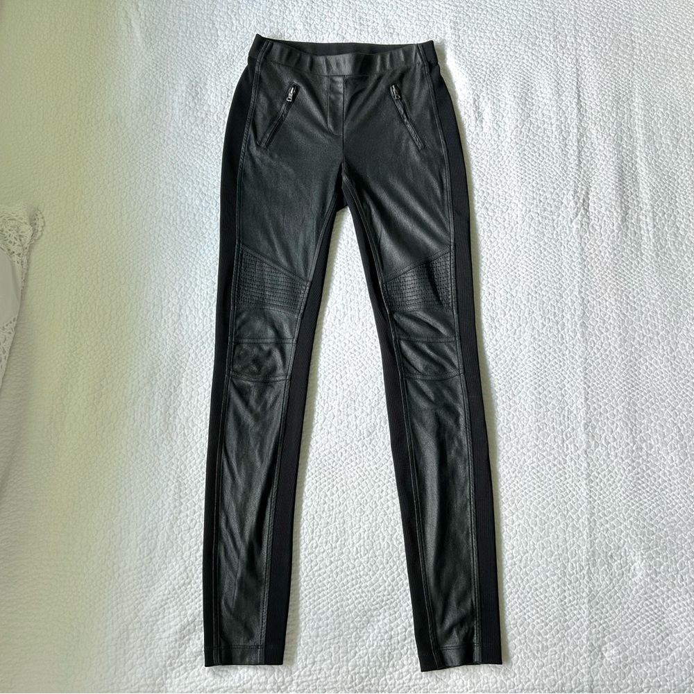 BCBGMAXAZRIA Kalin Faux Leather Motorcycle Pants